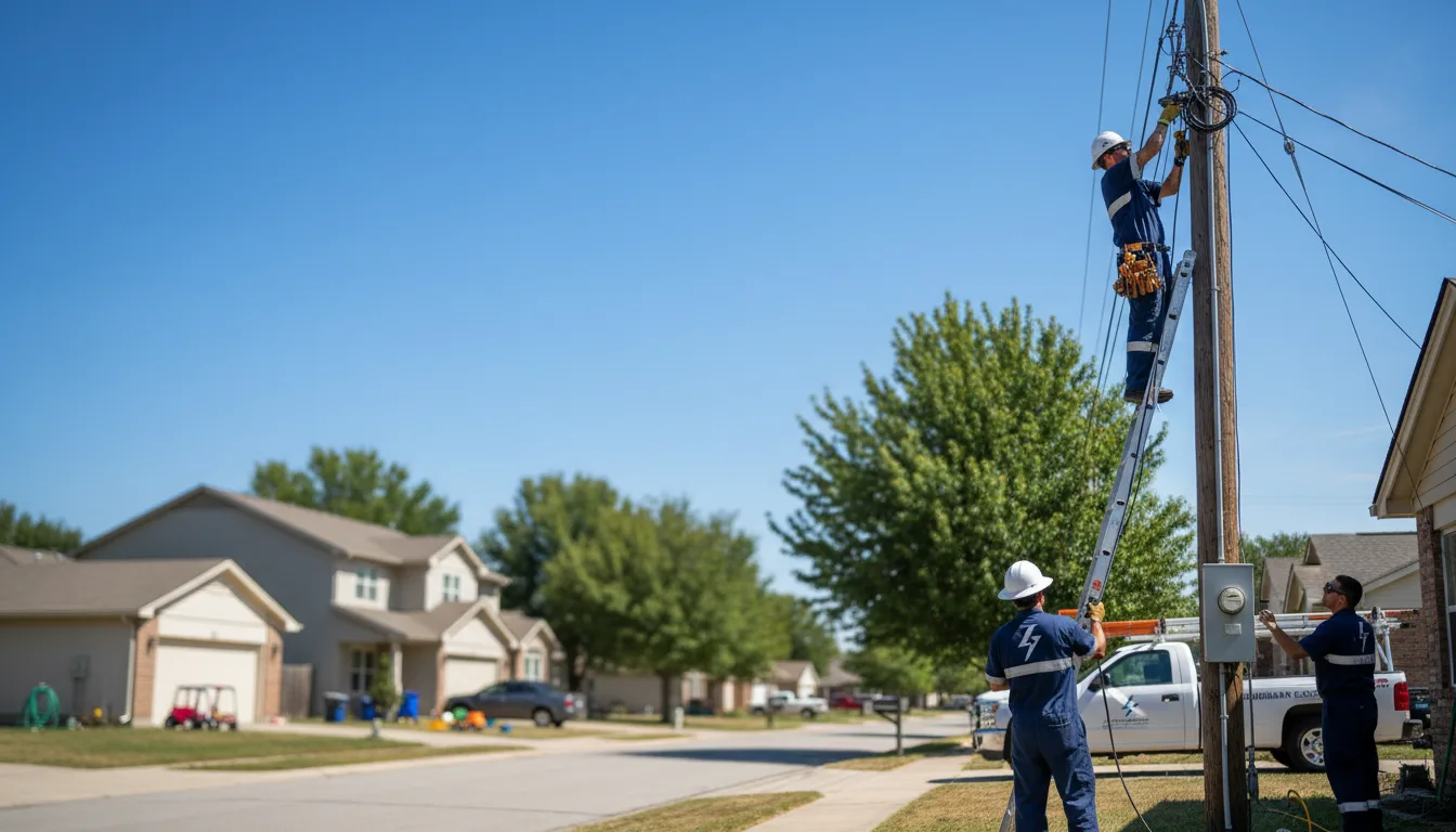 Residential electrician providing installation services in Hillsdale, IL
